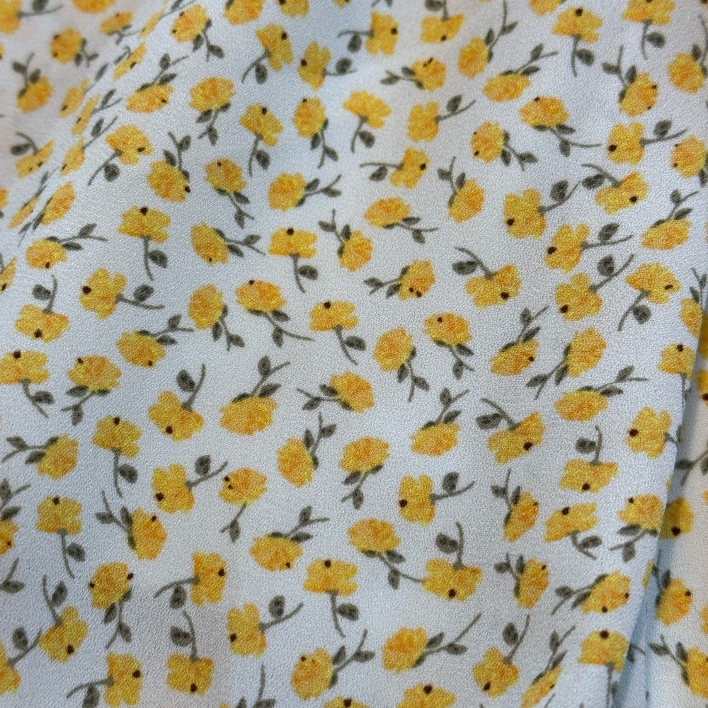 Sienna Sky Flower Midi‎ Dress White Yellow Size S - Picture 3 of 6